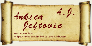 Ankica Jeftović vizit kartica